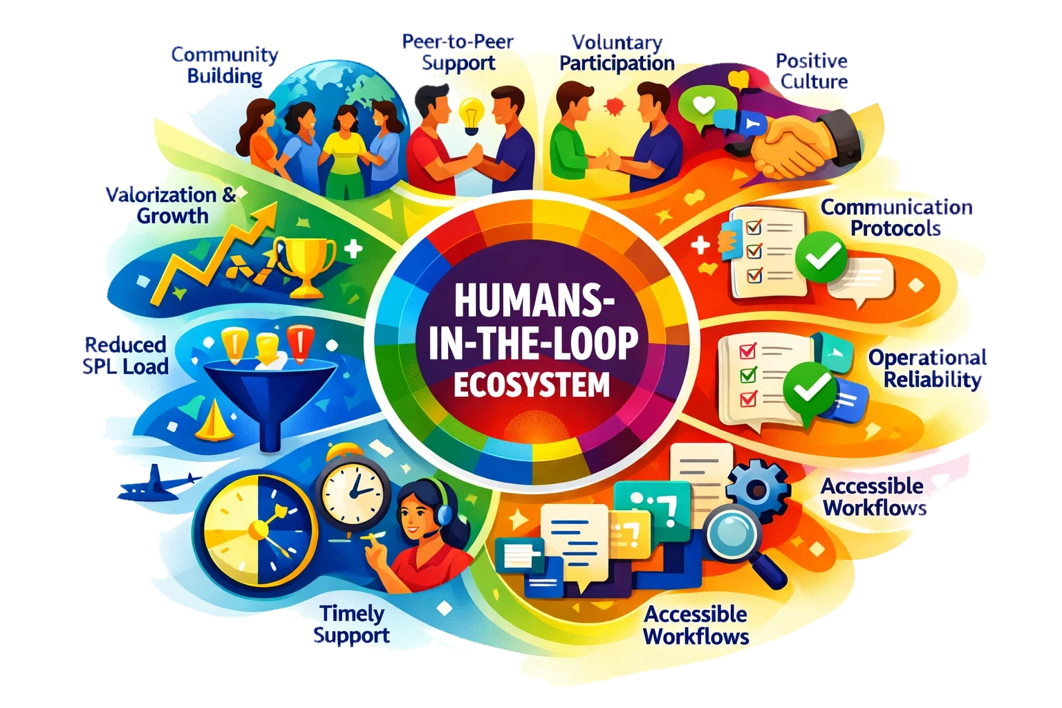Humans-in-the-loop ecosystem: the ten pillars of the team